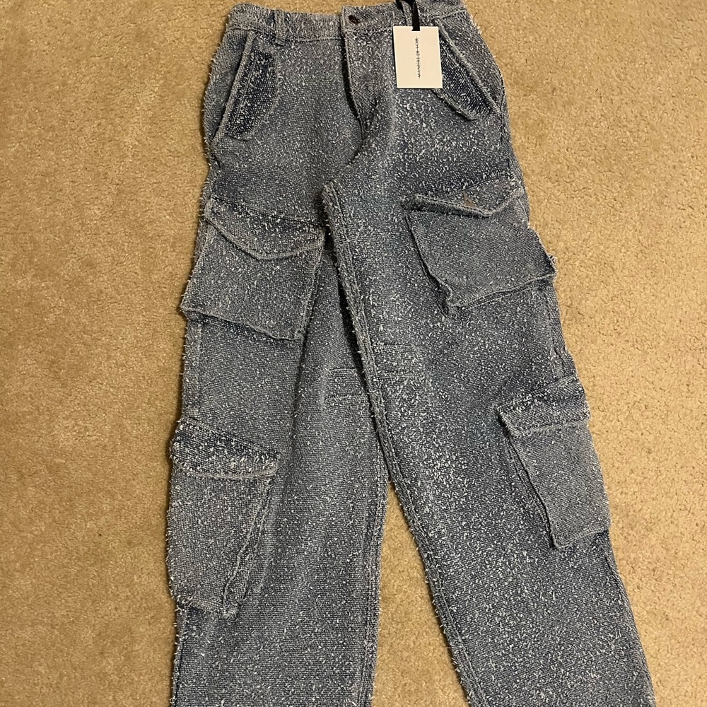 Maniere De Voir Speckled Blue Straight Leg Jeans